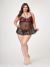 Seven Til Midnight The Romantic Two Piece Womens Babydoll Set 3X / 4X