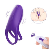 S-Hande Trap Rechargeable Vibrating Mens Cock Ring Purple