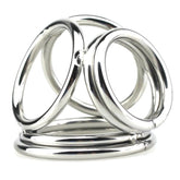 BDStyle Stainless Steel Quad 4 Ring Cock and Ball Cage