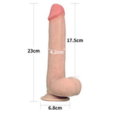 Lovetoy Sliding Skin Dual Layer Realistic Dong Wit Flexible Skin Flesh