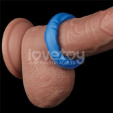 Lovetoy Pinnacle Pro Ridge Bump Stretcher Mens Cock Ring Blue