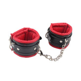 Behave Super Soft BDSM Ankle Cuffs Red / Black