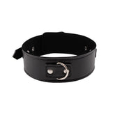 Behave Midnight Fully Adjustable Bondage Collar Black