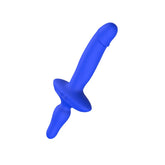 Kissen Ritter Double Orgasm Vibrating Silicone Dildo Blue