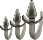 Black Axinite 3 In 1 Unique Design Anal Plug Kit with Tail