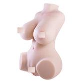 Gripping & Thrusting Life Like Silicone Torso Mens Masturbator Flesh