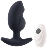 Deep Romance Remote Controlled Vibrating Butt Plug Black