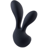 Deep Romance Dual Motors G Spot Silicone Vibrator Black