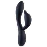 Deep Romance Dual Motor Rabbit Style G Spot Silicone Vibrator Black
