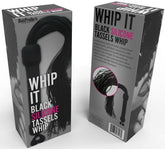 Hott Products Whip It Black Tassel Silicone Tassels Bondage Whip