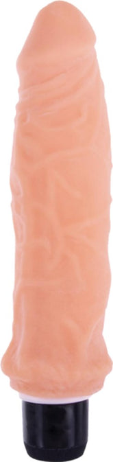 True Feel Ribbed Dual Density Realistic Vibrating Cock 16.5 cm