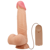Pretty Love Sliding Skin Series Realistic Vibrating Dong 8.5 Inch Flesh