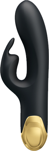 Pretty Love Double Pleasure 7 Function Rechargeable Rabbit Vibrator Black
