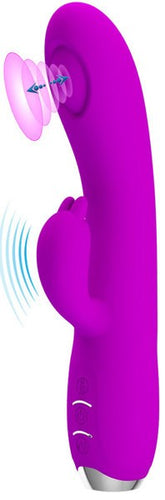 Pretty Love Rechargeable Regina Pulsating Rabbit Vibrator Purple