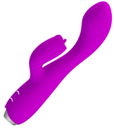 Pretty Love Rechargeable Gloria Silicone Rabbit Vibrator Purple