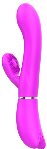 Pretty Love USB Rechargeable Rabbit Style Clitoris Vibrator Purple