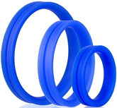 Screaming O RingO Pro X3 Silicone Cock Ring Set Blue