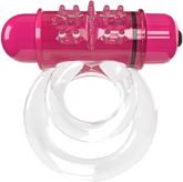 Screaming O Double O 6 4B Low Pitch Bass Vibrating Cock Ring Strawberry