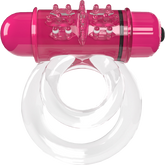 Screaming O Double O 6 4T High Pitch Treble Vibrating Dick Ring Strawberry