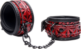 Master Series Crimson Tied Embossed BDSM Play Wrist Cuffs