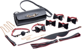Master Series Bondage To Go Bow Bondage Set With Carry Case Black / Red