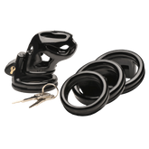 Master Series Hard Stop Double Ring Mens Chastity Cage