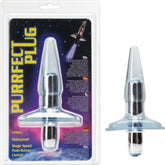 Seven Creations Unisex Purrfect Butt Plug With Internal Bullet Vibrator