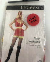 Leg Avenue Womens XLarge Sexy Red Firefighter Halloween Costume Romper Red