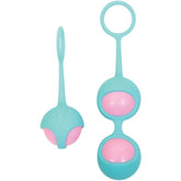 Adam and Eve Eves 2 Piece Kegel Training Set Teal/Pink