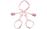 Strict PU Faus Leather Bondage Harness with Bows M / L