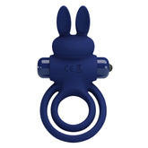 Pretty Love Darey Powerful Vibrating Dick Ring Navy Blue