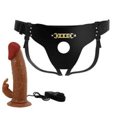 Pretty Love Marion Vibrating Strap-On Harness with Dildo Tan
