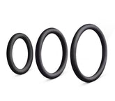 Love In Leather 3 Pack Mens Silicone Cock Ring Set