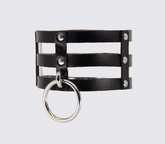 Love In Leather Triple Strap Faux Leather Choker