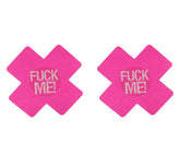 Love In Leather Fuck Me Satin Cross Nipple Pasties