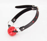 Berlin Baby Heart Inlay Faux Beather BDSM Gag
