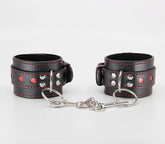 Berlin Baby Metallic Heart Bondage Wrist Cuffs