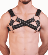 Love In Leather Mens Cross Front Neoprene Body Brace
