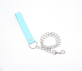 Berlin Baby Turquoise Leather Handle Chain Lead