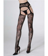 Cindy Love Fishnet Thigh High Stockings with Garter