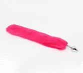 Love In Leather Aluminium Alloy Faux Fur Butt Plug Small