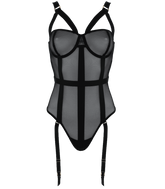 Muse Black Mesh One Piece Womens Fetish Teddy