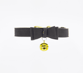 Berlin Baby Faux Suede Leather Bow Cat Bell Collar
