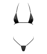 Love In Leather Spandex Fabric Womens Micro Bikini