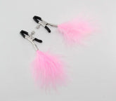 Love In Leather Womens Feather Nipple Clamps