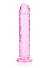 Realrock Crystal Clear 8 Inch No Balls Straight Dildo