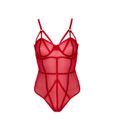 Muse Lingerie BDSM Play Sexy Womens Bodysuit Red