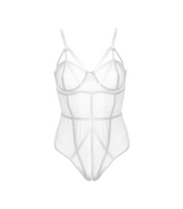 Muse Lingerie BDSM Play Sexy Womens Bodysuit White