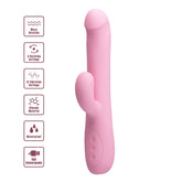 Party Up DEAN Wavy Rechargeable Rotating Rabbit Vibrator