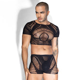 Love In Leather Sexy Extreme Plunge Boys Bodysuit